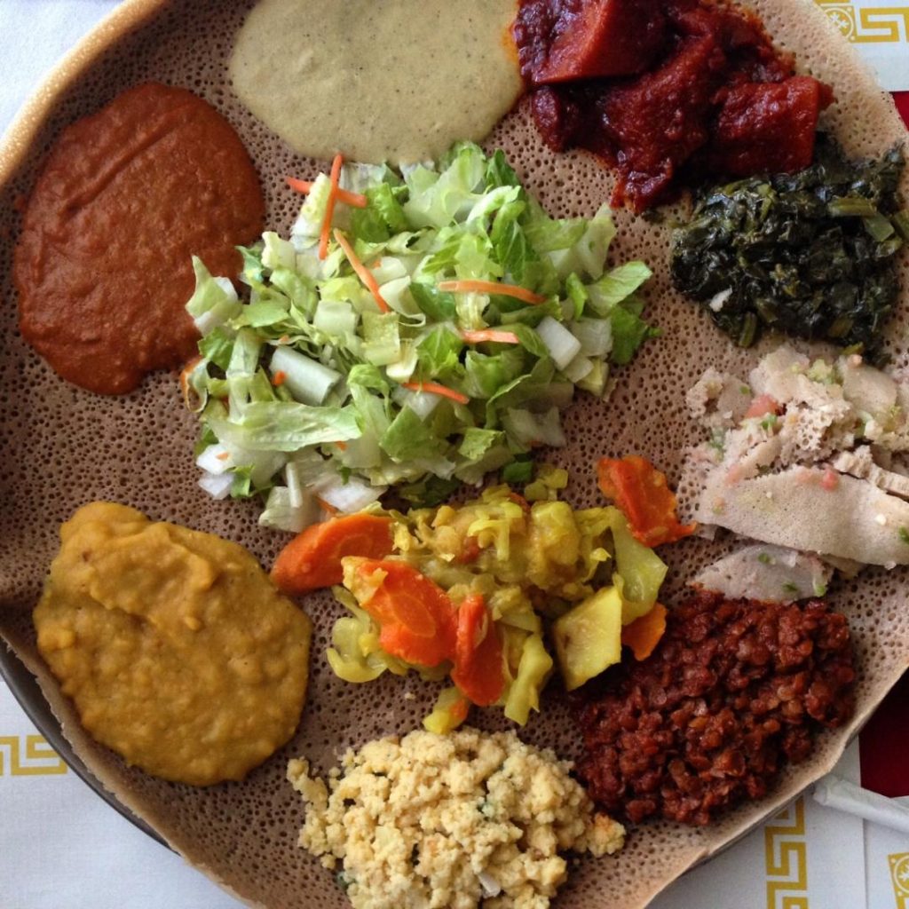 Merkato Ethiopian offers a delicious vegan sampler plate perfect for two to split. For more vegan dining options in Las Vegas, visit www.vegansbaby.com/vegansbaby2018