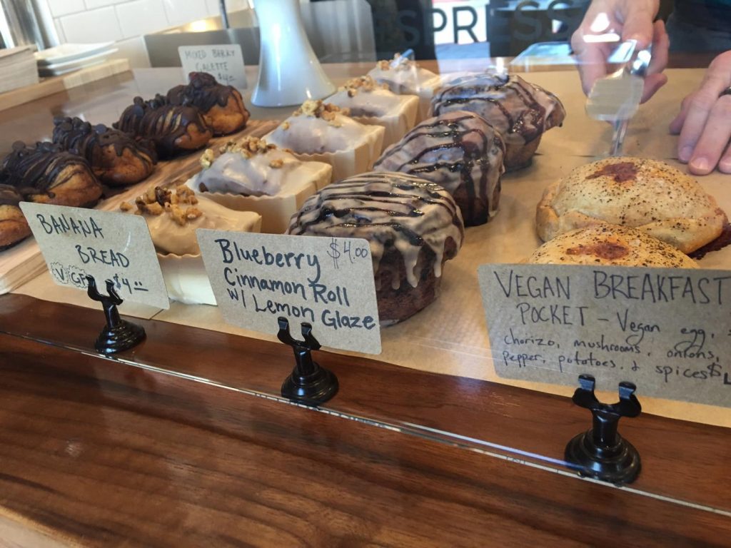 Mothership Coffee Roasters in Green Valley offers locally roasted coffee and delicious vegan items like a vegan twinkie and savory breakfast pie. For more vegan dining options in Las Vegas, visit www.vegansbaby.com/vegansbaby2018