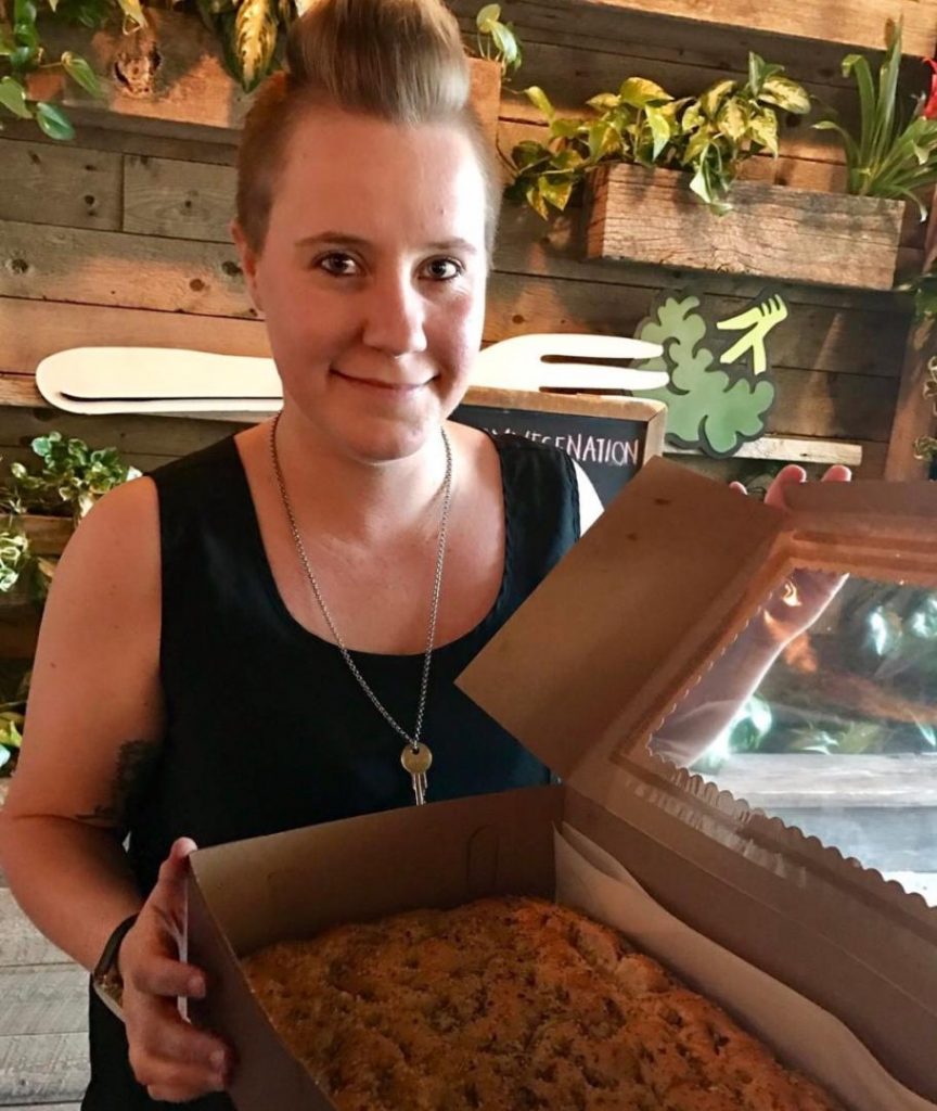 The new plant-based, organic and non-GMO bread business, Bread for the People, in Las Vegas. For more vegan news and vegan dining in Las Vegas, visit www.vegansbaby.com/vegansbaby2018