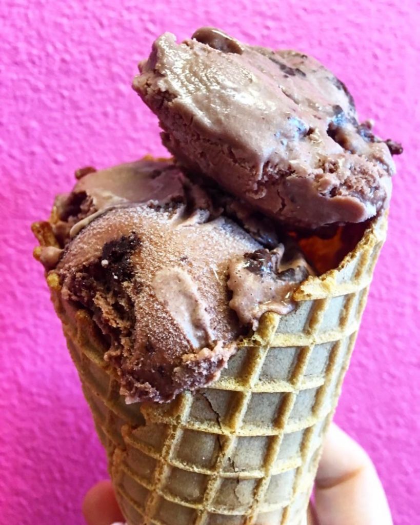 Vegan ice cream in Las Vegas can be found at Perfect Scoop. With two locations, the almond milk dessert comes in a variety of flavors. For more vegan food in Las Vegas, visit www.vegansbaby.com/vegansbaby2018