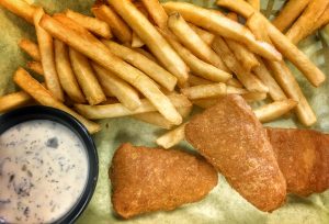 Vegan seafood in Las Vegas can be found at Off the Hook Seafood. For more vegan food in Las Vegas, visit www.vegansbaby.com/vegansbaby2018
