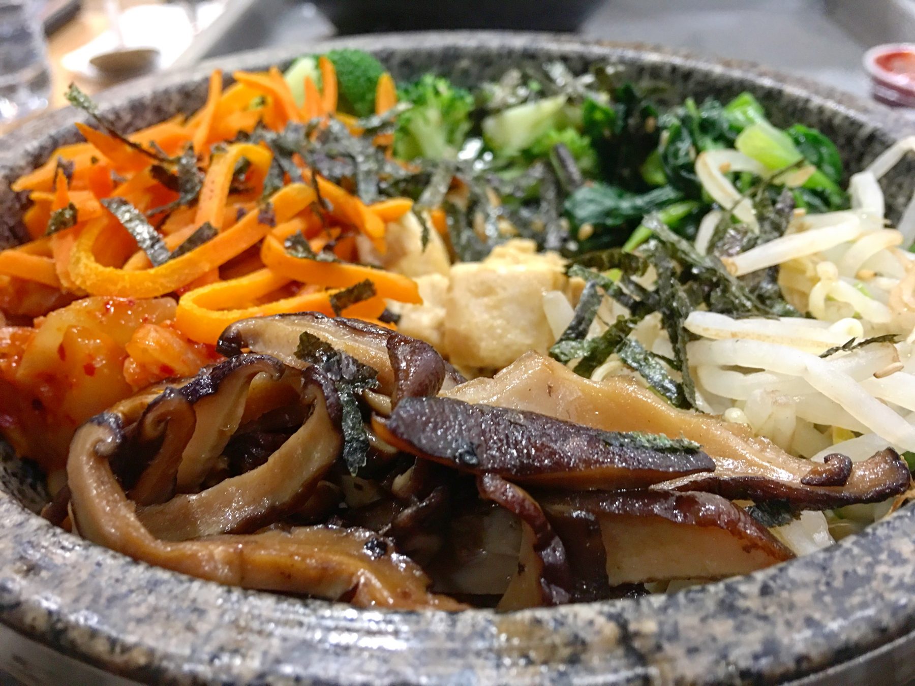 Find traditional bibimbap with plenty of vegan options at Bibim Kitchen in Las Vegas. For more vegan food in Las Vegas, visit www.vegansbaby.com/vegansbaby2018