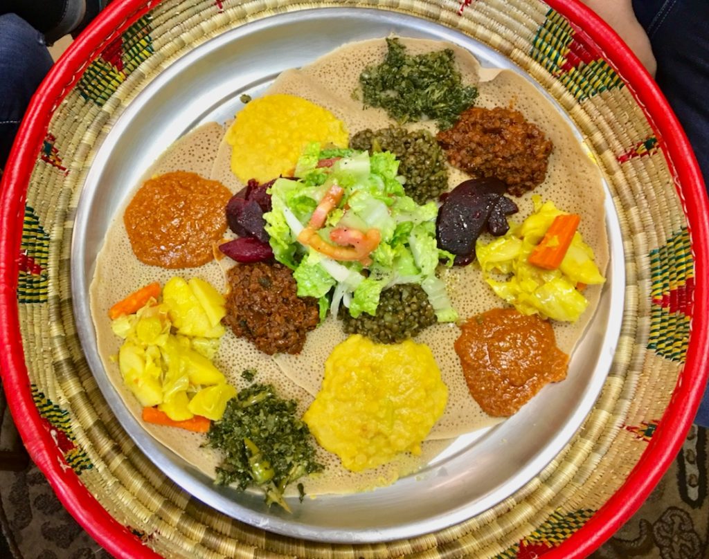 Lucy's Ethiopian offers vegan Ethiopian food and is open late-night in Las Vegas. For more vegan dining in Las Vegas, visit www.vegansbaby.com/vegansbaby2018