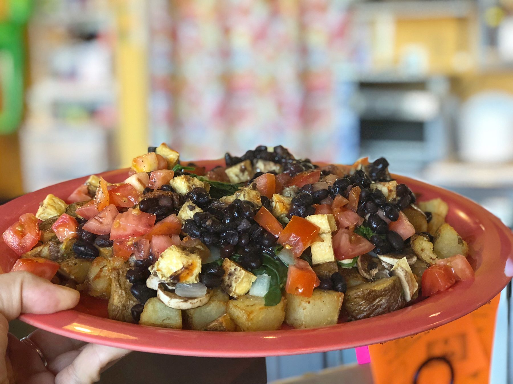 Las Vegas's Squeeze In has vegan breakfast items and more. For more vegan food in Las Vegas, visit www.vegansbaby.com/vegansbaby2018