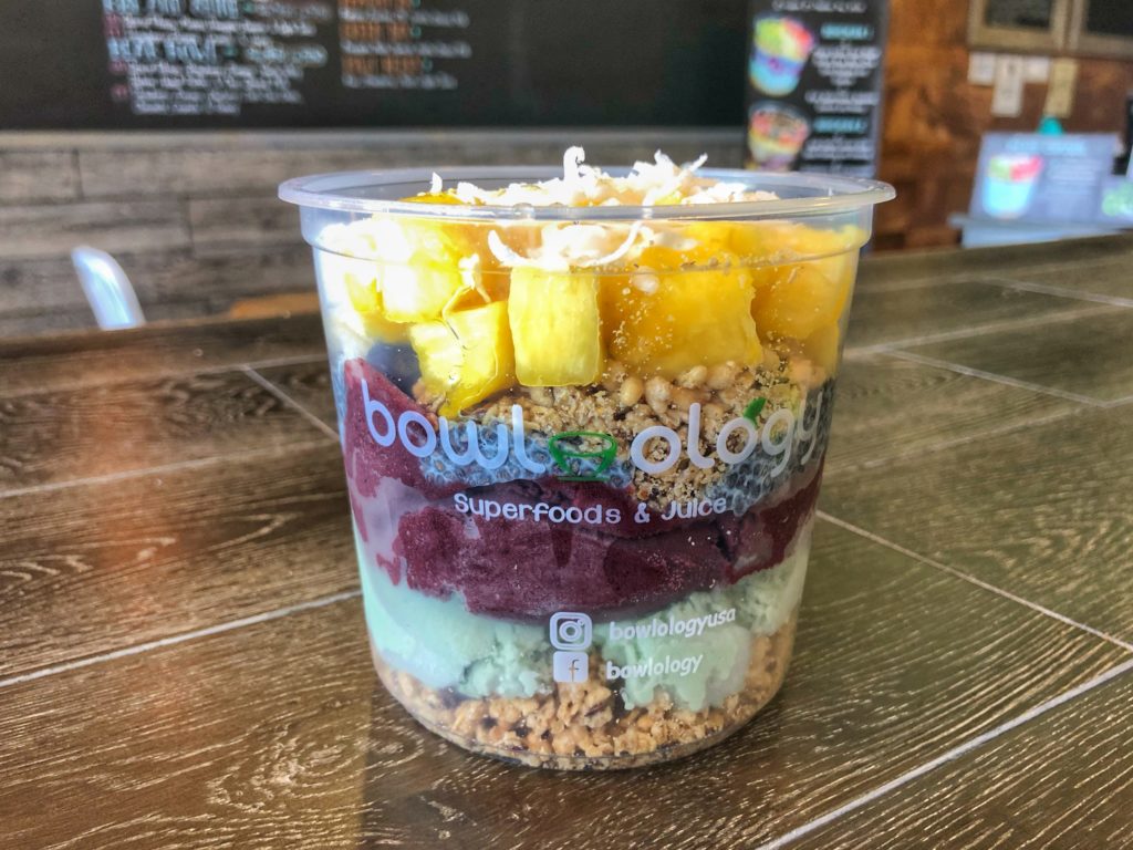 Bowlology is a vegan-friendly juice and smoothie bar that also serves acai bowls. For more vegan options in Las Vegas, visit www.vegansbaby.com