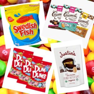 10 vegan Halloween candies.