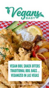 Vegan Boil Shack offers vegan boil bags, cheddar biscuits and more for delivery in Las Vegas. For more vegan options in Las Vegas visit www.vegansbaby.com